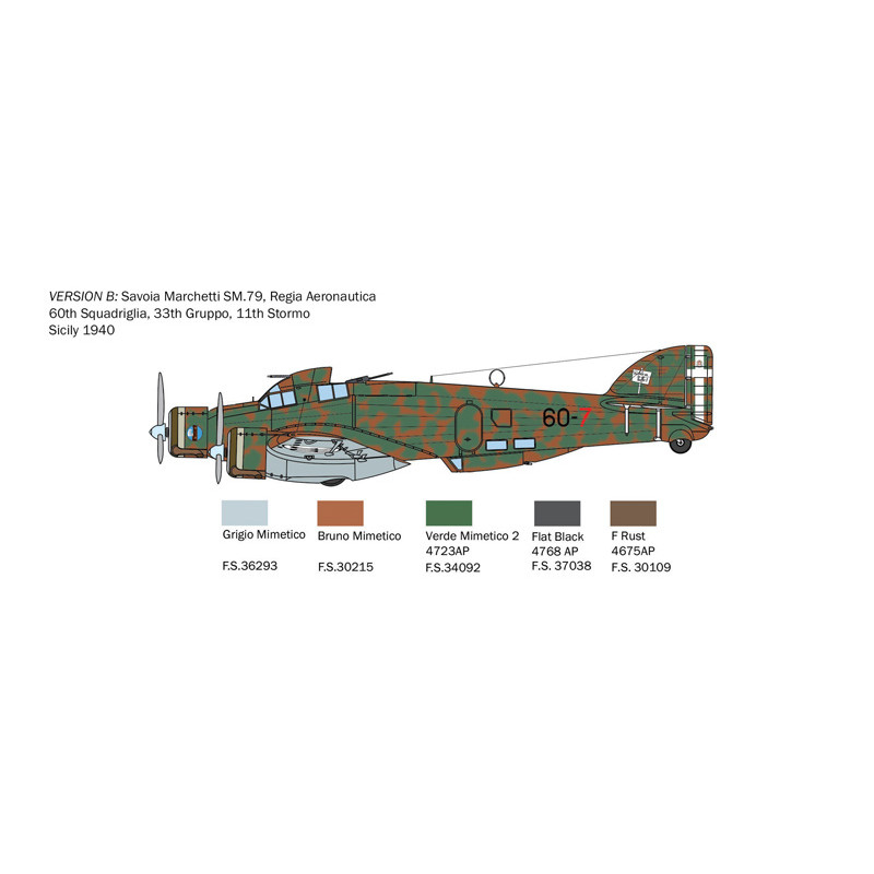 Bombardier S.79 Sparviero - ITALERI 1412 - 1/72