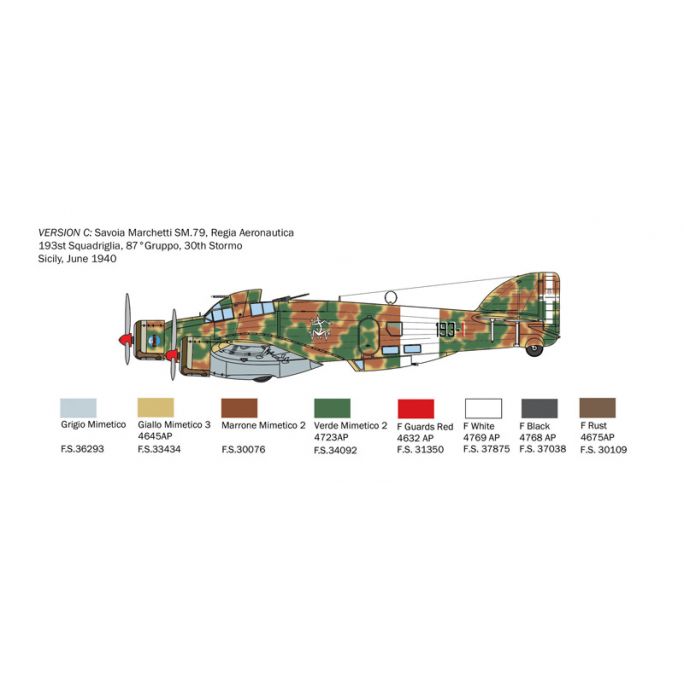 Bombardier S.79 Sparviero - ITALERI 1412 - 1/72