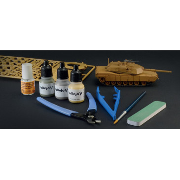 M1 Abrams - Ensemble complet pour modélisation - Kit de démarrage - ITALERI 72004 - 1/72