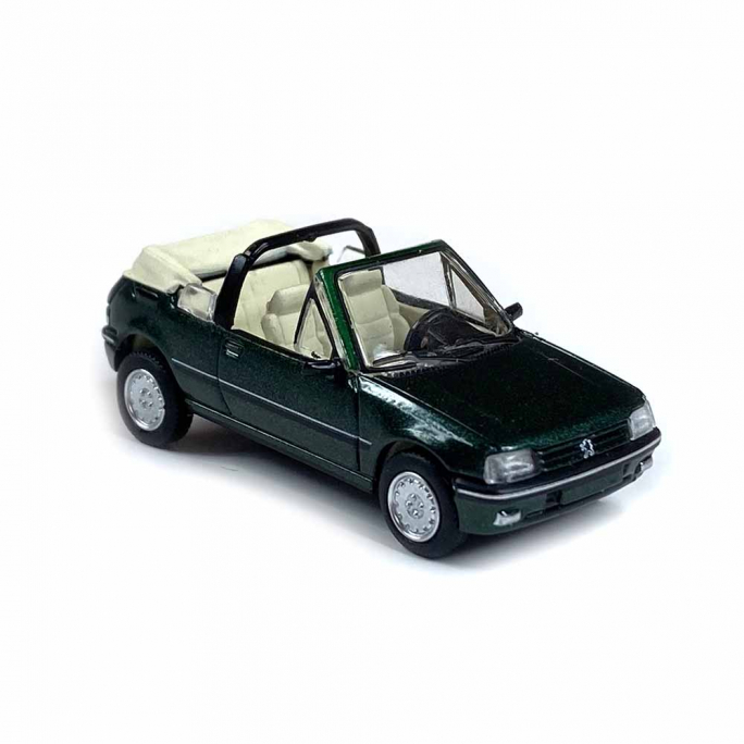 Peugeot 205 cabriolet "Roland Garros" vert métallisé - SAI / PCX87 6329 - 1/87