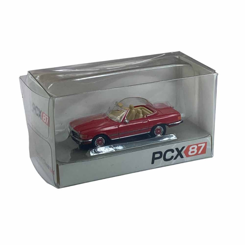 Mercedes SL (R107) cabriolet rouge, 1971 - PCX 870480 - HO 1/87