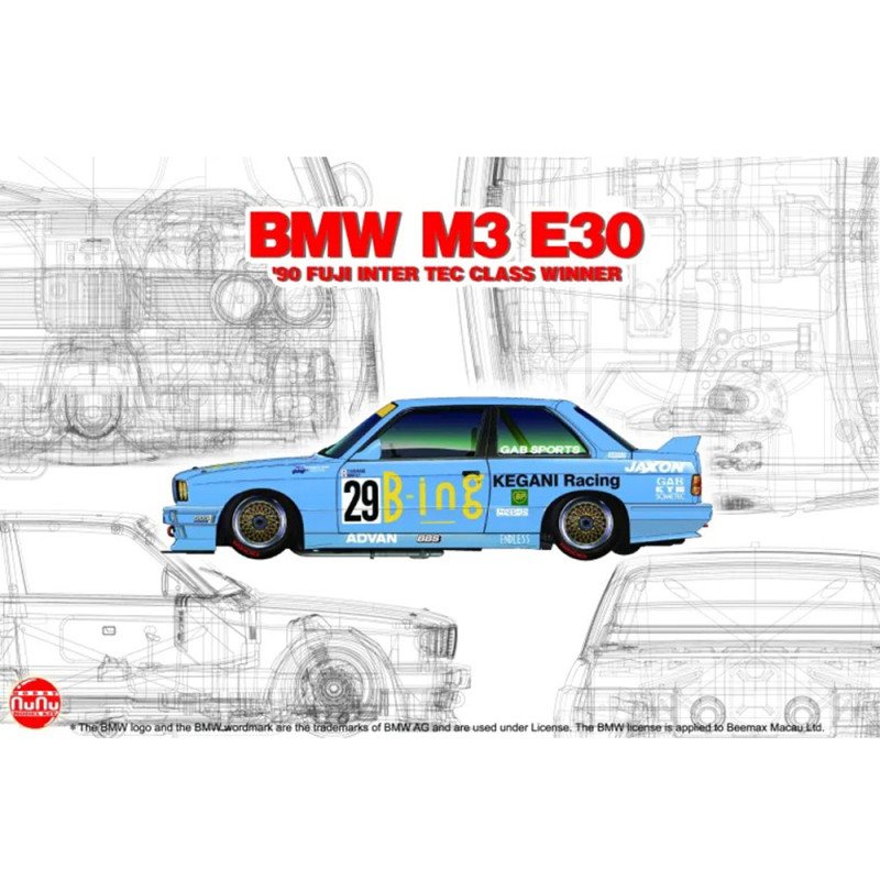 BMW M3 E30, winner Fuji Inter TEC Class, 1990 - NUNU PN 24019 - 1/24