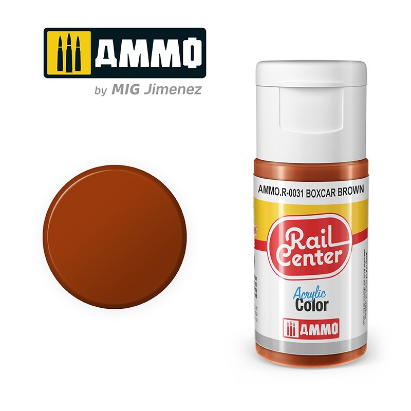 Peinture marron voiture, acrylique, 15 ml, gamme Rail Center - AMMO R-0031