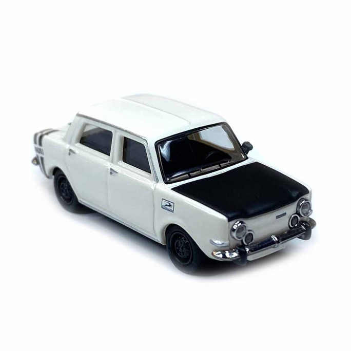 Simca Rallye II, blanche capot noir - HERPA 24358-004 - 1/87