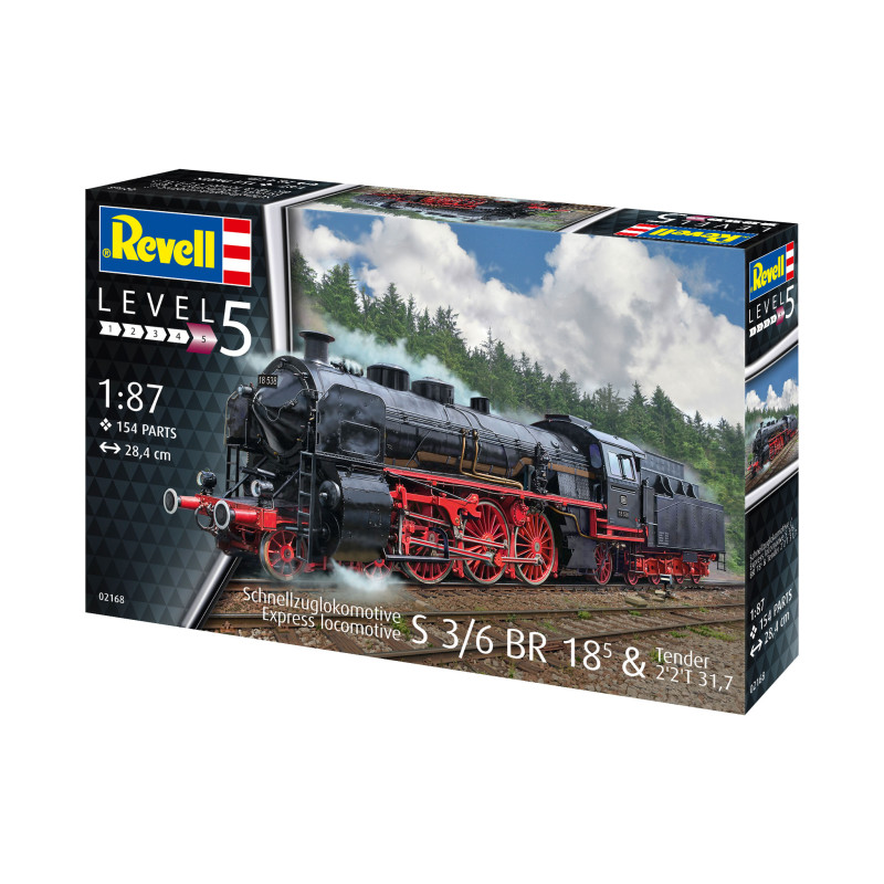 Locomotive de train express S3/6 BR18 avec annexe - REVELL 02168 - 1/87