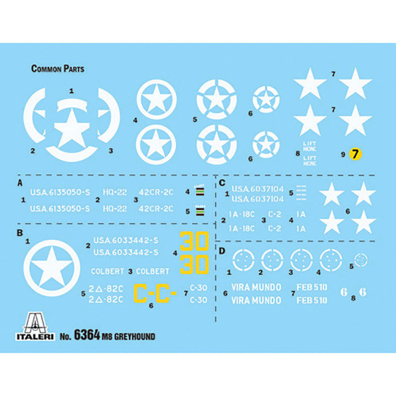 Véhicule blindé M8 "Greyhound" - 2nd Guerre Mondiale - ITALERI 6364 - 1/35