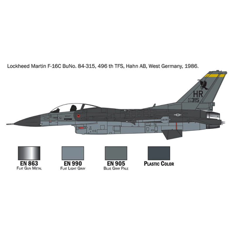 Avion de chasse F16 C/D Night Falcon - ITALERI 72009 - 1/72