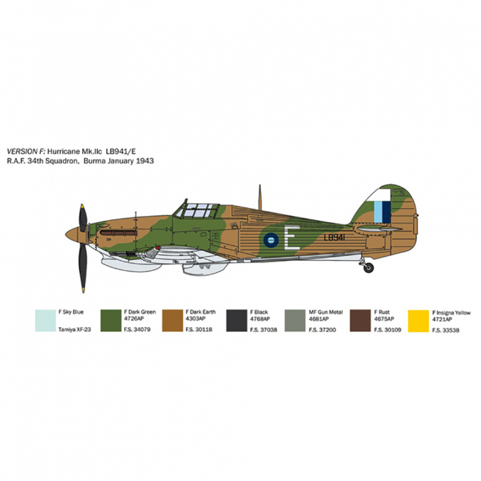 Avion de chasse Hurricane Mk.IIC - ITALERI 2828 - 1/48