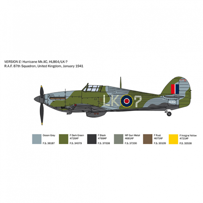 Avion de chasse Hurricane Mk.IIC - ITALERI 2828 - 1/48