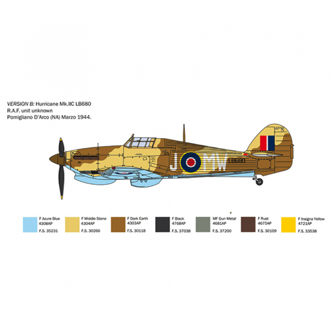 Avion de chasse Hurricane Mk.IIC - ITALERI 2828 - 1/48