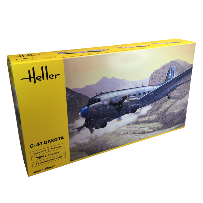 Avion de transport C47 Dakota - 2nd Guerre Mondiale - HELLER 30372 - 1/72