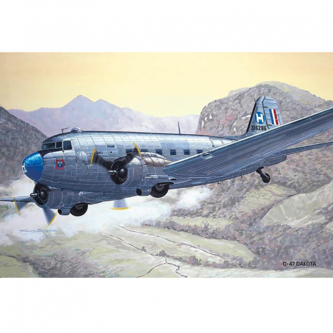 Avion de transport C47 Dakota - 2nd Guerre Mondiale - HELLER 30372 - 1/72