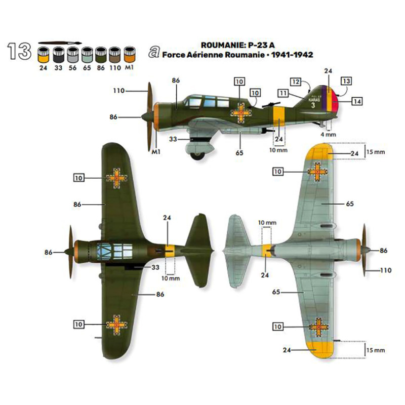 Avion d'assaut PZL P23 A/B KARAS - HELLER 80247  - 1/72