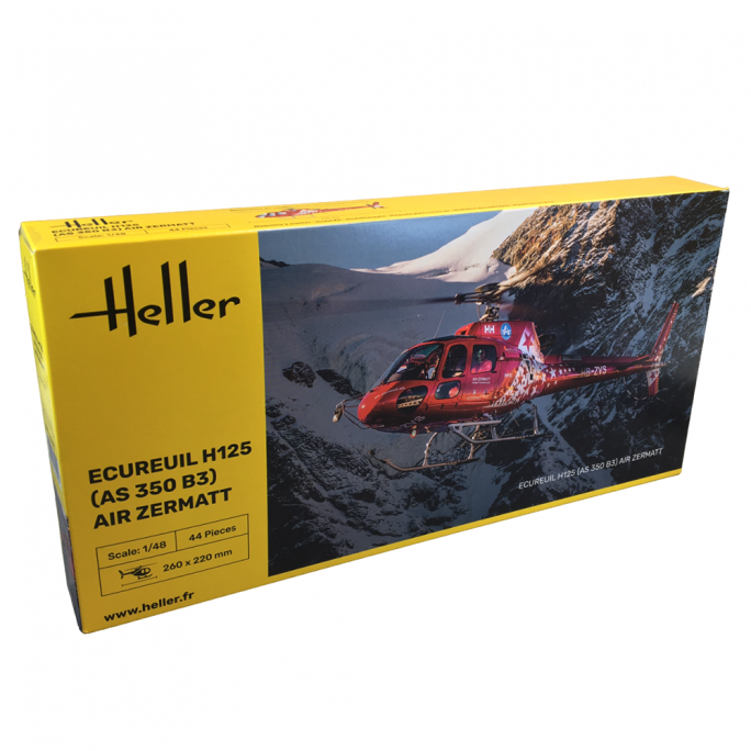 Hélicoptère Ecureuil H125 (AS 350 B3) AIR ZERMATT - HELLER 80490 - 1/48