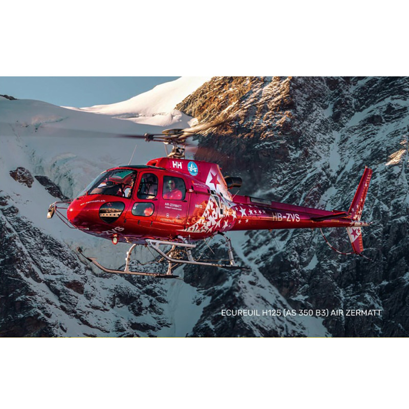 Hélicoptère Ecureuil H125 (AS 350 B3) AIR ZERMATT - HELLER 80490 - 1/48