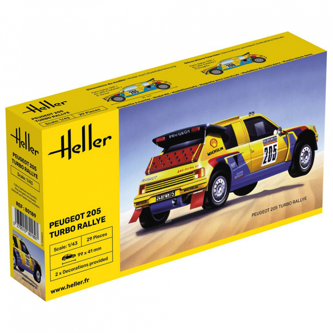 Peugeot 205 Turbo Rallye - HELLER 80189 - 1/43