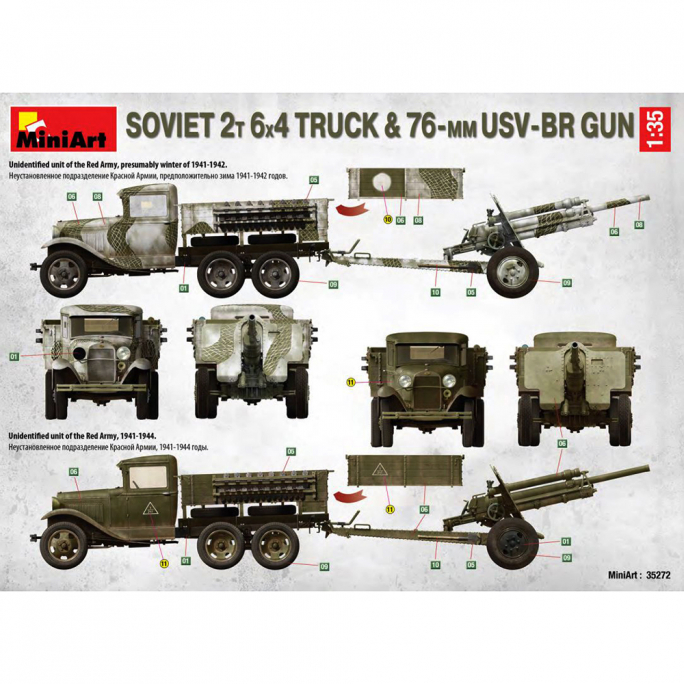Soviet 2T truck & 76 mm USV BR gun - MINIART 35272 - 1/35