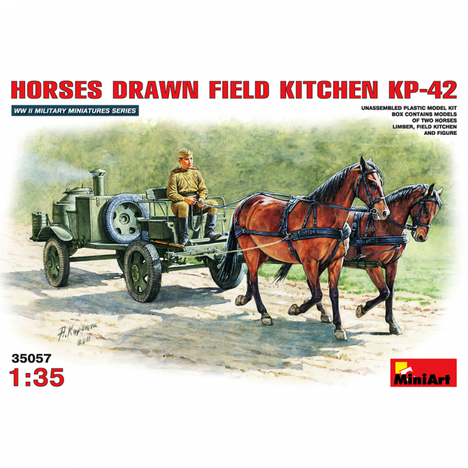 Horses drawn field kitchen KP-42 - Série WWII Military Miniatures - MINIART 35057 - 1/35