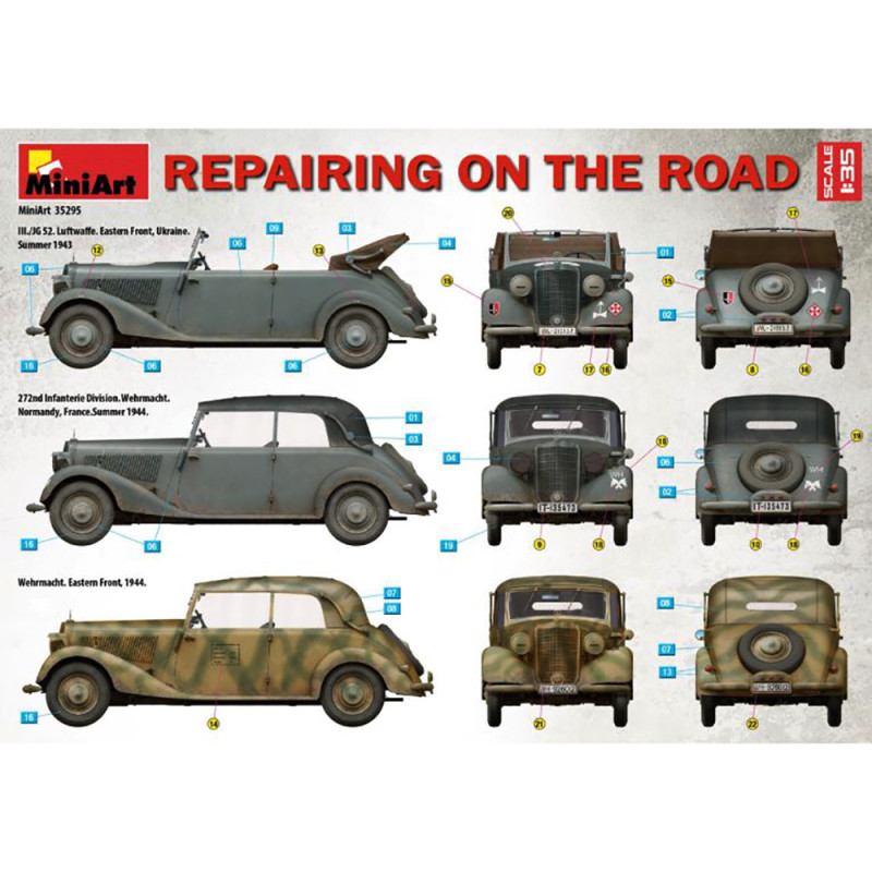 Repairing on the road - Série WWII Military Miniatures - MINIART 35295 - 1/35