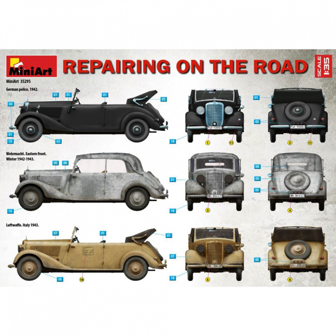 Repairing on the road - Série WWII Military Miniatures - MINIART 35295 - 1/35