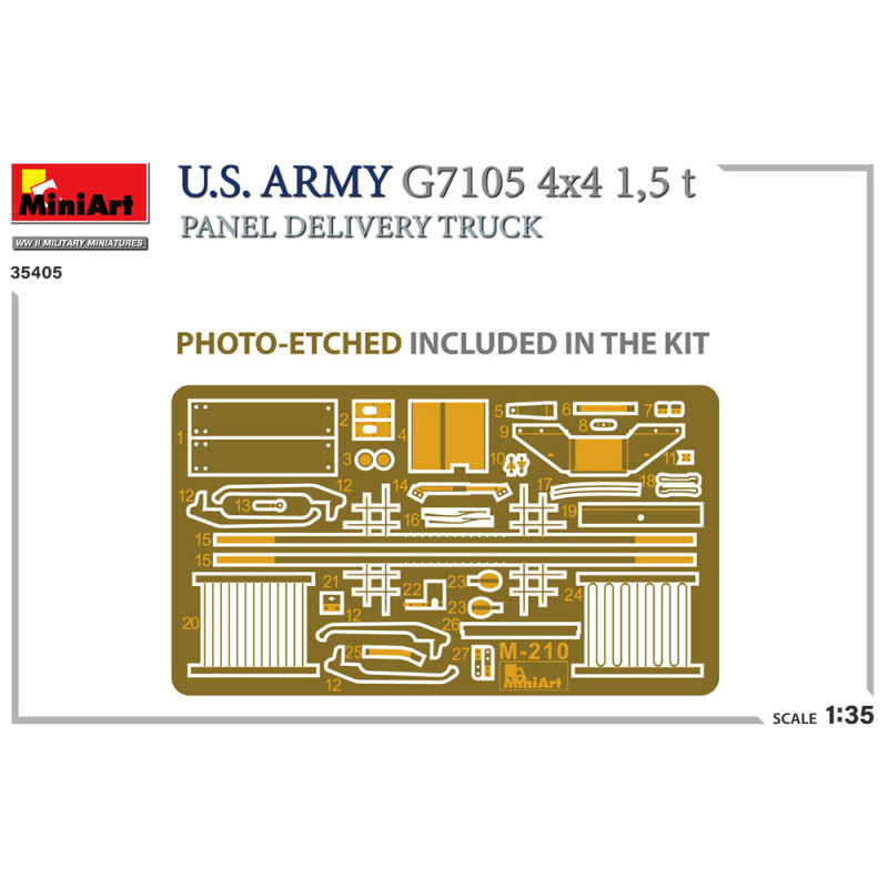 U.S. ARMY G7105 4х4 1,5t PANEL DELIVERY TRUCK - Série WWII Military Miniatures - MINIART 35405 - 1/35