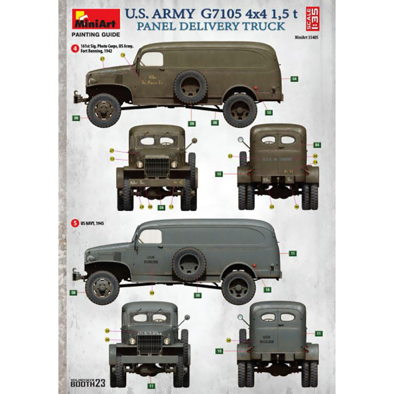 U.S. ARMY G7105 4х4 1,5t PANEL DELIVERY TRUCK - Série WWII Military Miniatures - MINIART 35405 - 1/35