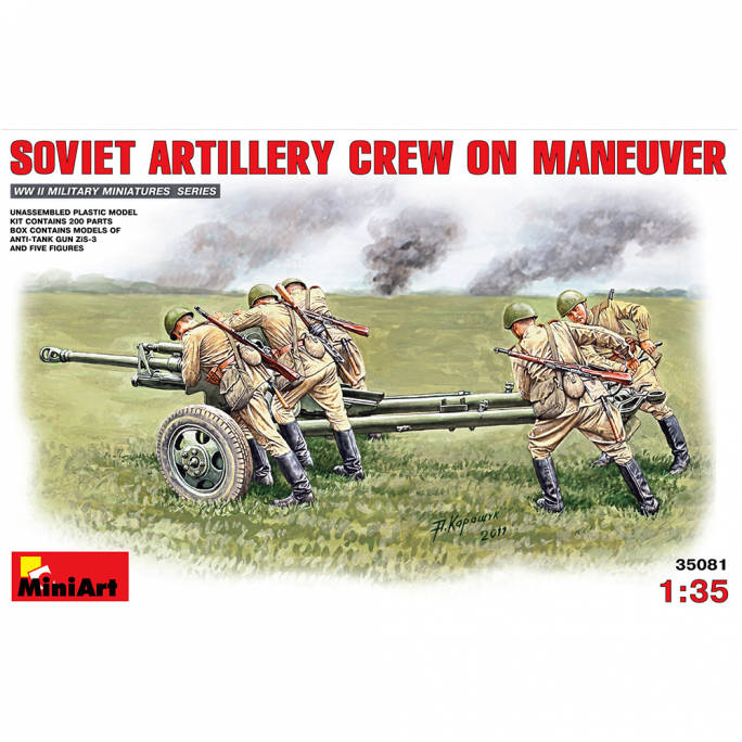 Soviet artillery crew on maneuver - Série WWII Military Miniatures - MINIART 35081 - 1/35