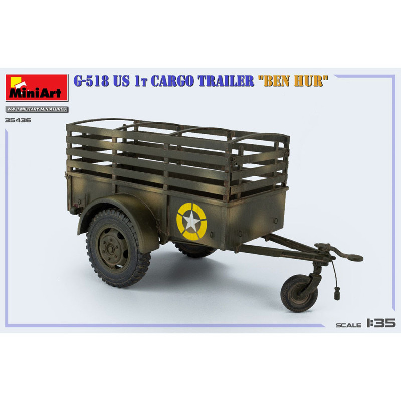 Remorque G-518 US 1t Cargo Trailer "Ben Hur" - Série WWII Military Miniatures - MINIART 35436 - 1/35