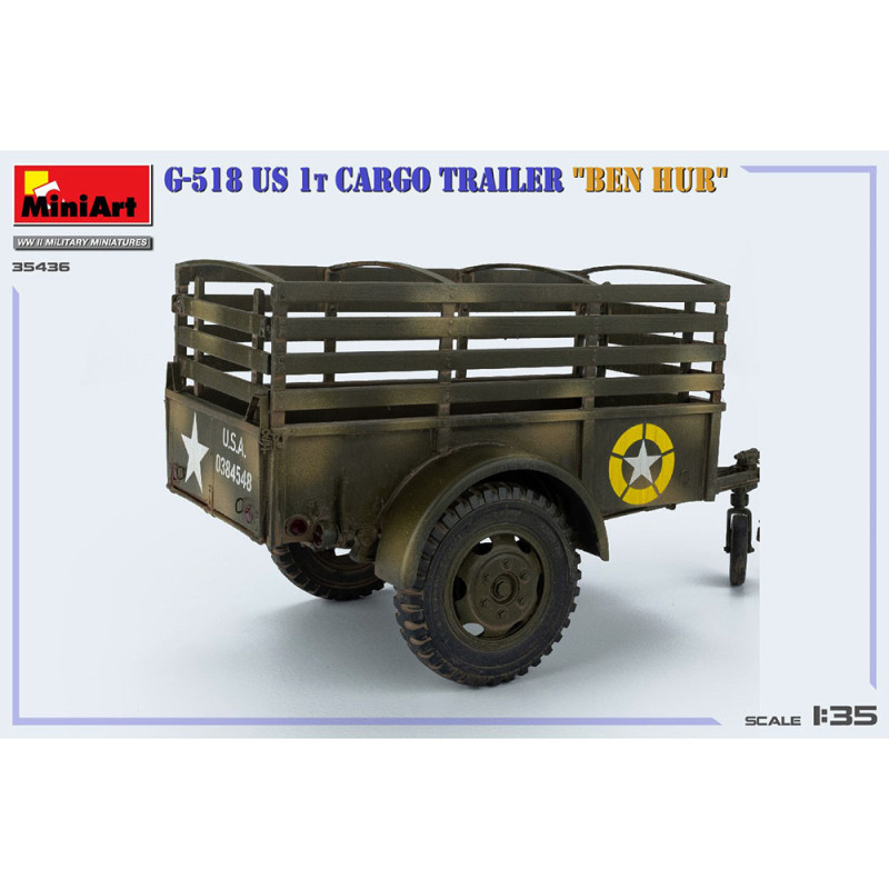 Remorque G-518 US 1t Cargo Trailer "Ben Hur" - Série WWII Military Miniatures - MINIART 35436 - 1/35