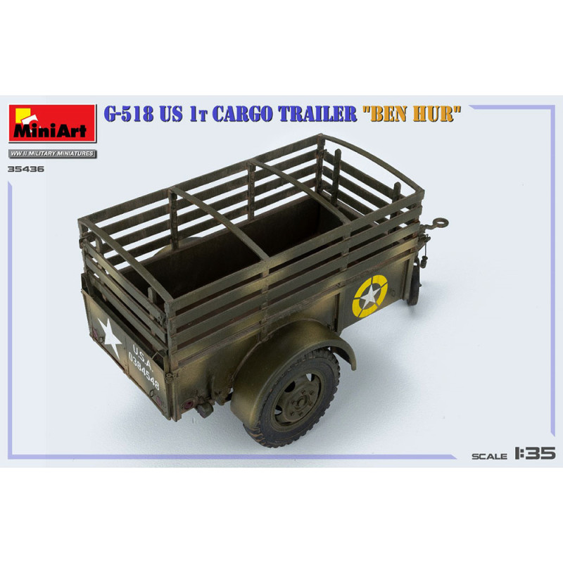 Remorque G-518 US 1t Cargo Trailer "Ben Hur" - Série WWII Military Miniatures - MINIART 35436 - 1/35