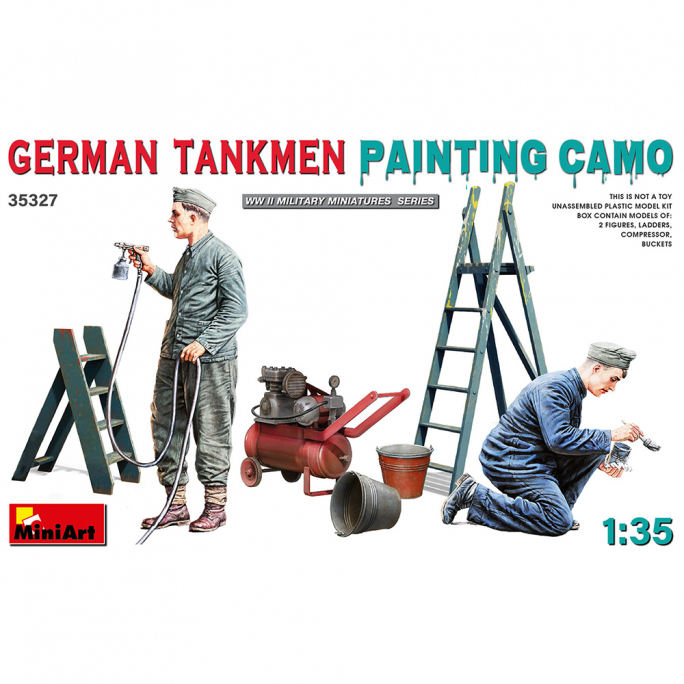 Peinture camouflage équipage allemand (german tankmen painting camo) - Série WWII Military Miniatures - MINIART 35327 - 1/35