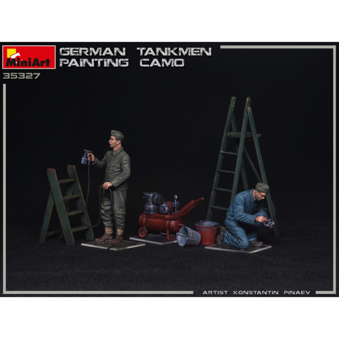 Peinture camouflage équipage allemand (german tankmen painting camo) - Série WWII Military Miniatures - MINIART 35327 - 1/35