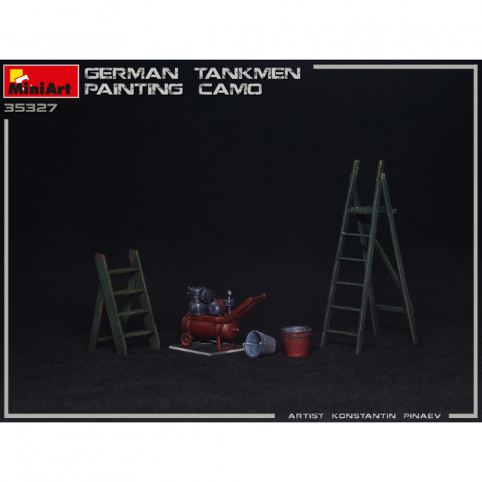 Peinture camouflage équipage allemand (german tankmen painting camo) - Série WWII Military Miniatures - MINIART 35327 - 1/35