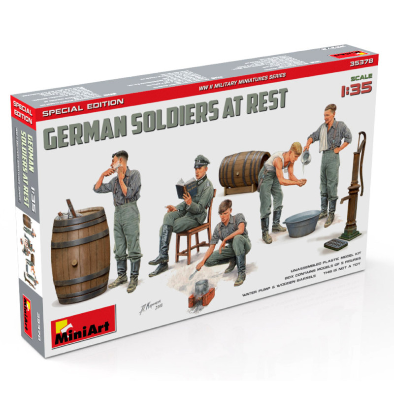 Soldats Allemands au Repos - Edition Spéciale - Série WWII Military Miniatures - MINIART 35378 - 1/35