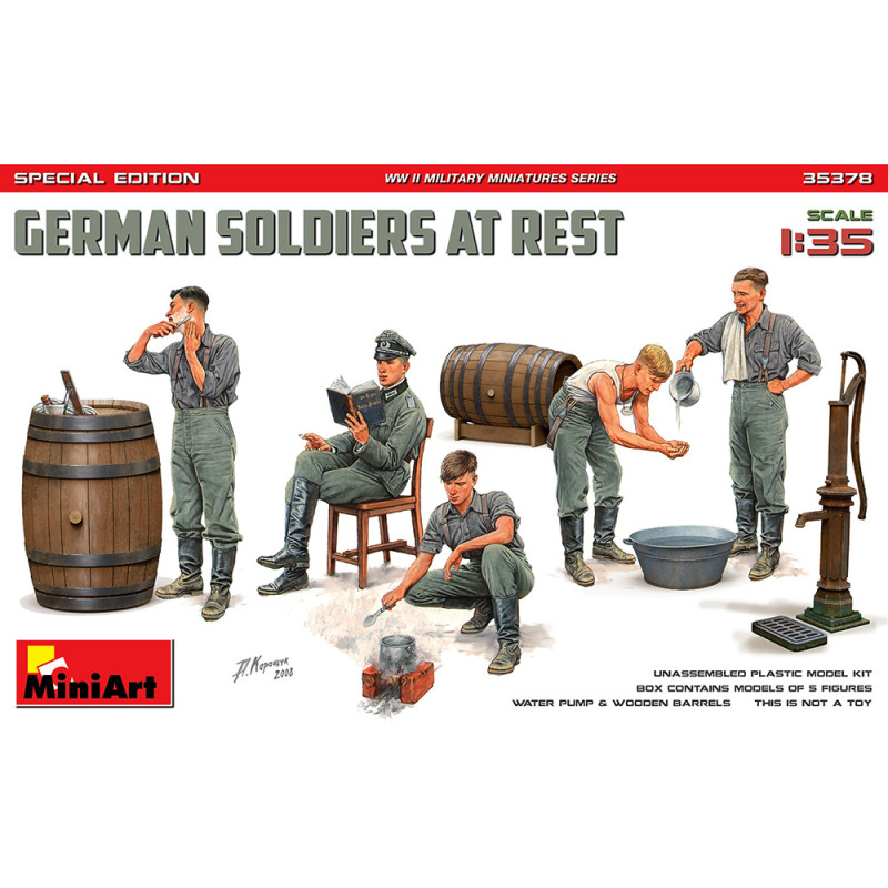 Soldats Allemands au Repos - Edition Spéciale - Série WWII Military Miniatures - MINIART 35378 - 1/35