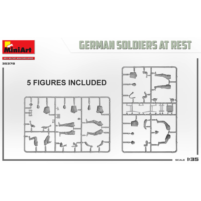 Soldats Allemands au Repos - Edition Spéciale - Série WWII Military Miniatures - MINIART 35378 - 1/35