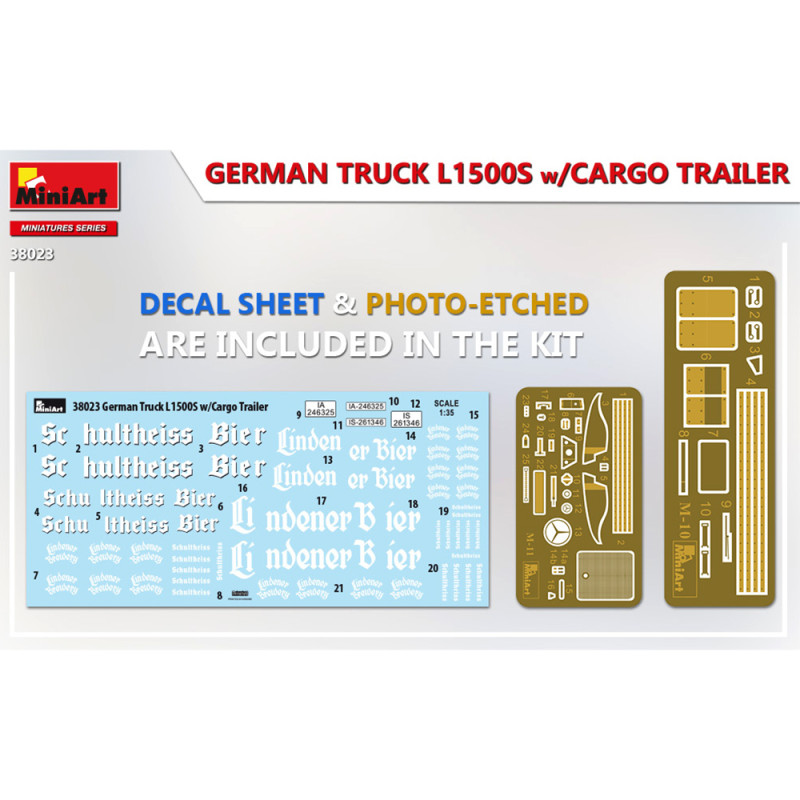 Camion Allemand L1500S avec Remorque Cargo - MINIART 38023 - 1/35