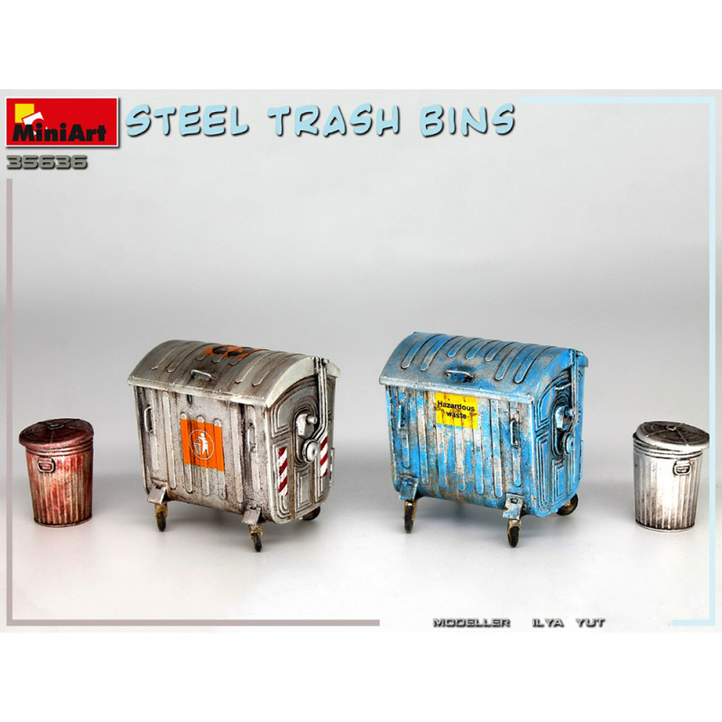 Poubelles en Acier - Série Buildings & Accessories - MINIART 35636 - 1/35