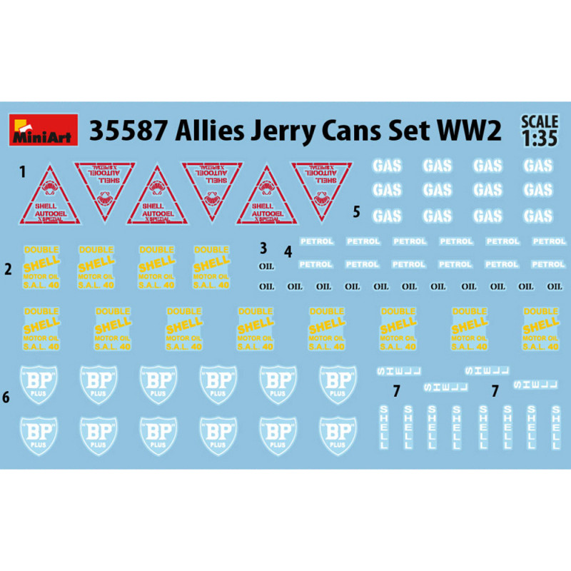 Jerricans Alliés WW2 - Série Buildings & Accessoires - MINIART 35587 - 1/35