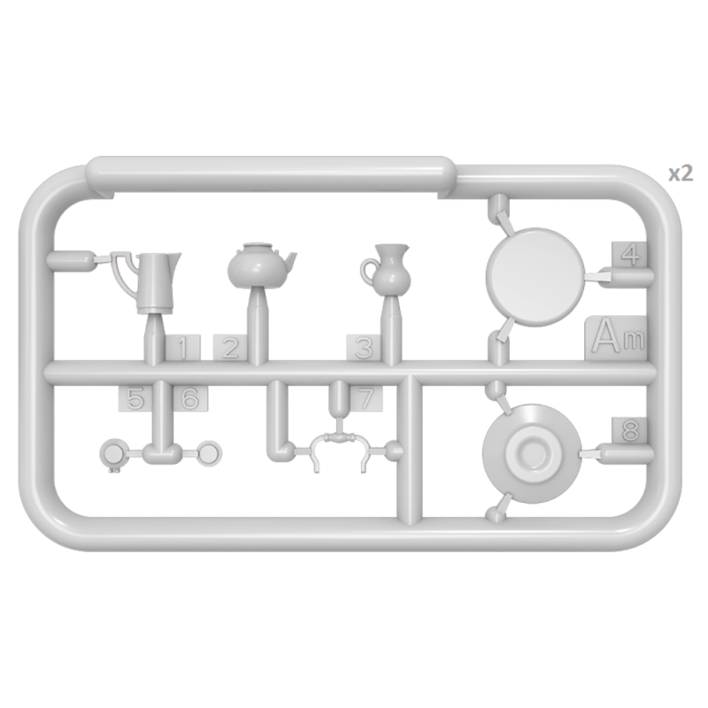 Vaisselle - Série Buildings & Accessories - MINIART 35559 - 1/35