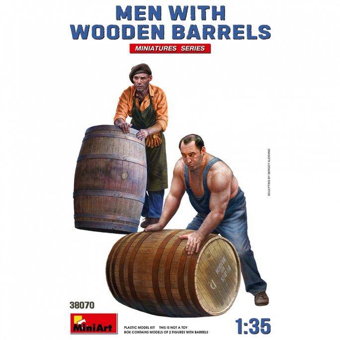 Hommes avec Barils en Bois - MINIART 38070 - 1/35