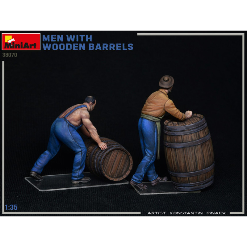 Hommes avec Barils en Bois - MINIART 38070 - 1/35