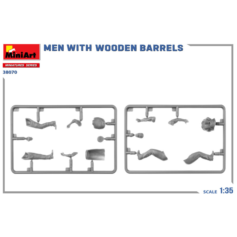 Hommes avec Barils en Bois - MINIART 38070 - 1/35