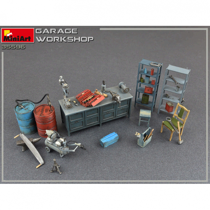 Atelier Garage - Série Buildings & Accessories - MINIART 35596 - 1/35