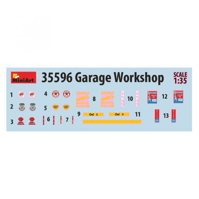 Atelier Garage - Série Buildings & Accessories - MINIART 35596 - 1/35