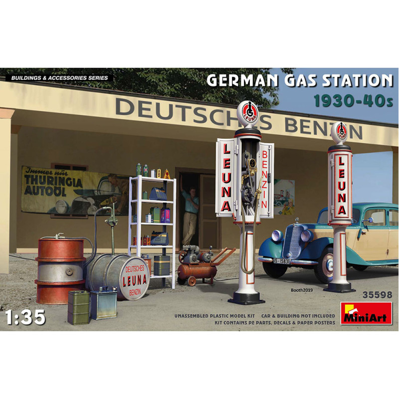 Station Service Allemande, années 30/40 - Série Buildings & Accessories - MINIART 35598 - 1/35