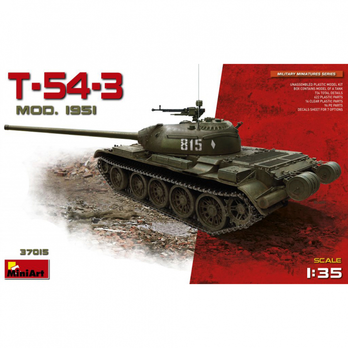 Char Soviétique T54-3 Modèle 1951 - MINIART 37015 - 1/35