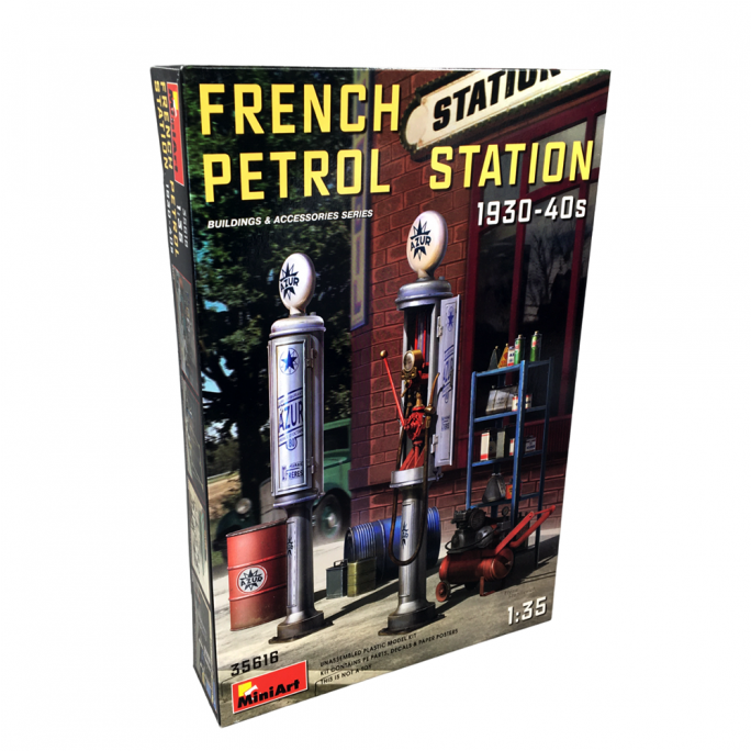 Station Essence Française, années 30/40 - Série Buildings & Accessories - MINIART 35616 - 1/35