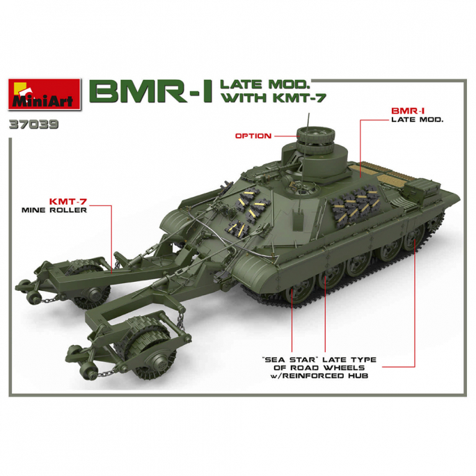 BMR-1 avec KMT-7 (dispositif de déminage) - MINIART 37039 - 1/35