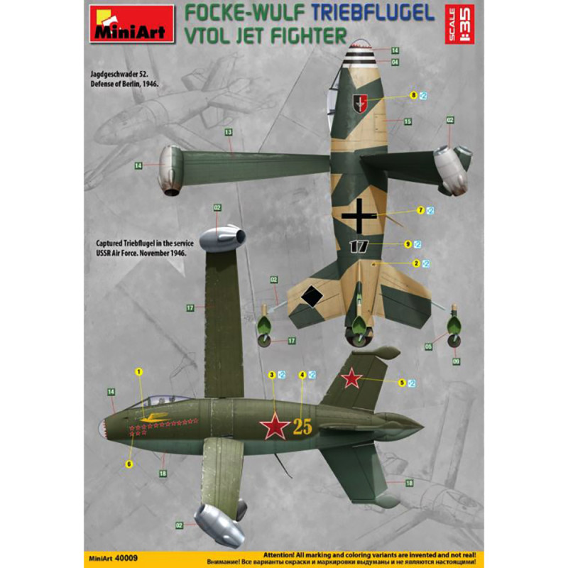 Chasseur à Réaction Focke Wulf VTOL - MINIART 40009 - 1/35